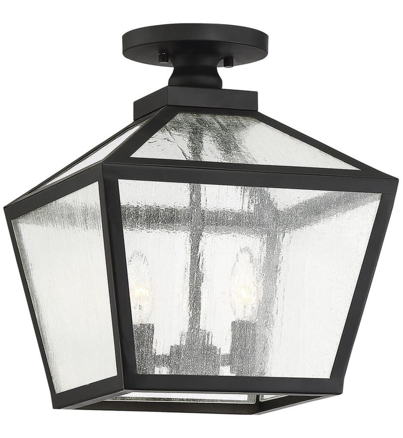 Savoy House - 5-105-BK - Woodstock 14.5" OutdoorFlush Mount by Savoy House - Image 2