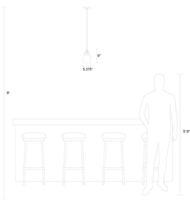 Generation Lighting - Belton 5.375" Pendant by Generation Lighting - Image 3
