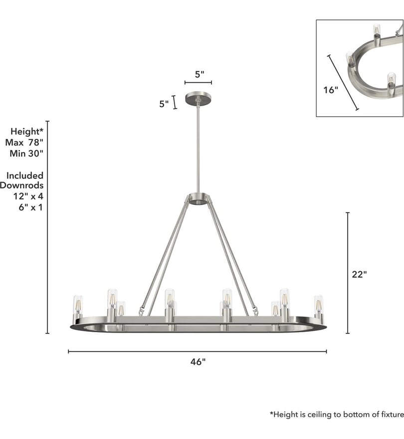 Hunter - Saddlewood 46" Chandelier by Hunter - Image 5