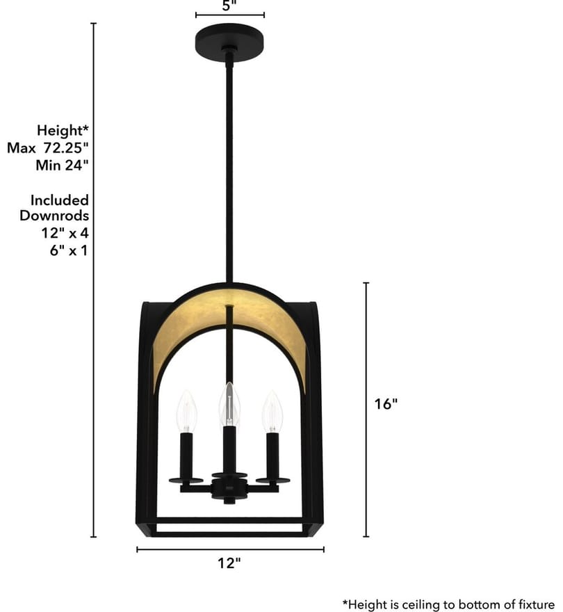 Hunter - Dukestown 12" Chandelier by Hunter - Image 3