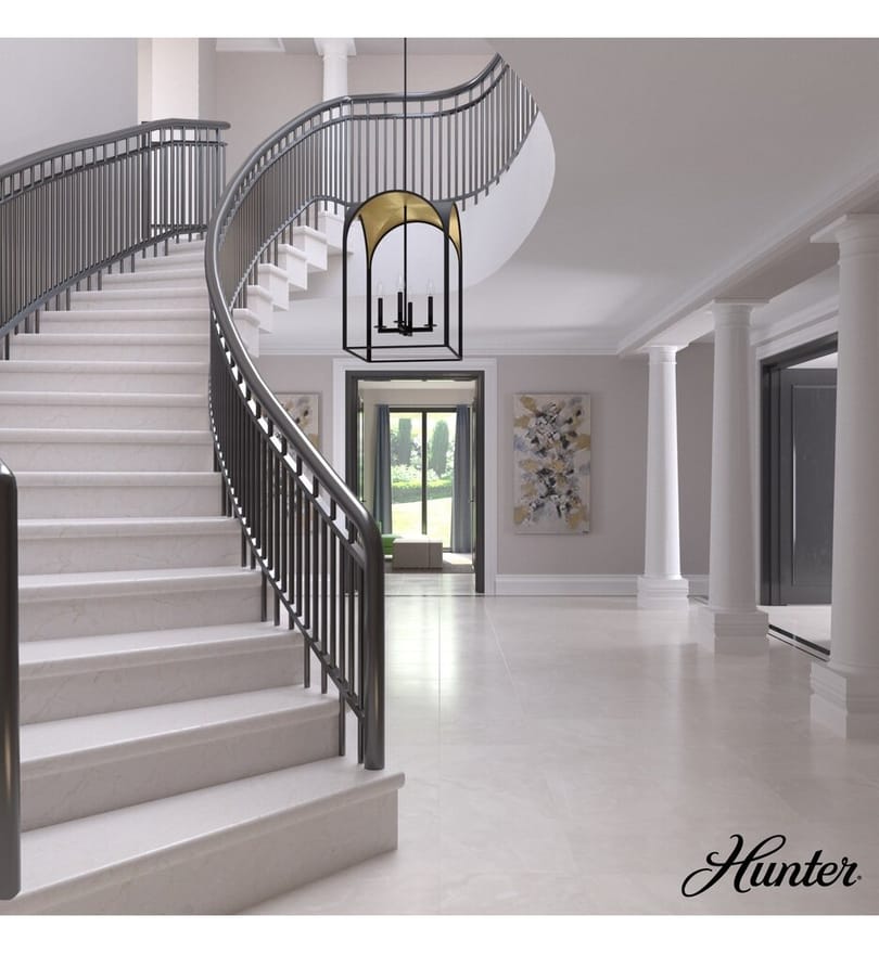 Hunter - Dukestown 18.5" Chandelier by Hunter - Image 6