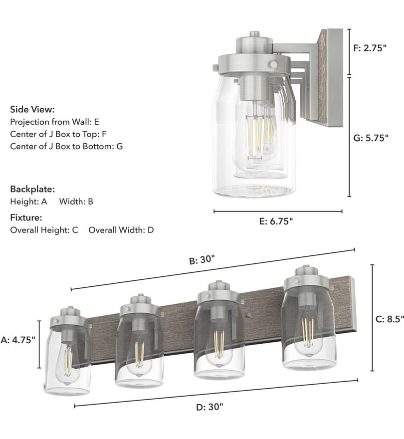 Hunter - Devon Park 30" Bath Vanity Light by Hunter - Image 6