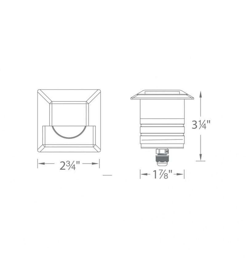 WAC Lighting - LED 2in 12V Square Beveled Top Inground Indicator Light by WAC Lighting - Image 5