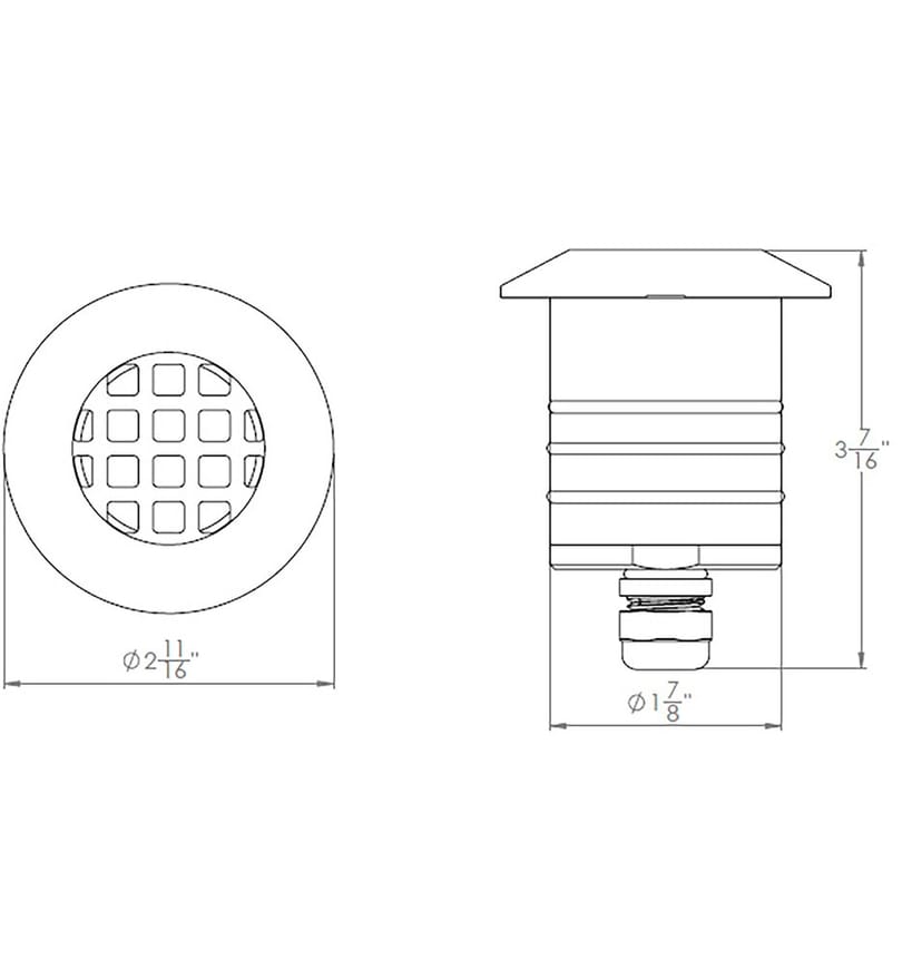 WAC Lighting - LED 2in 12V Round Louvered Top Inground Indicator Light by WAC Lighting - Image 6