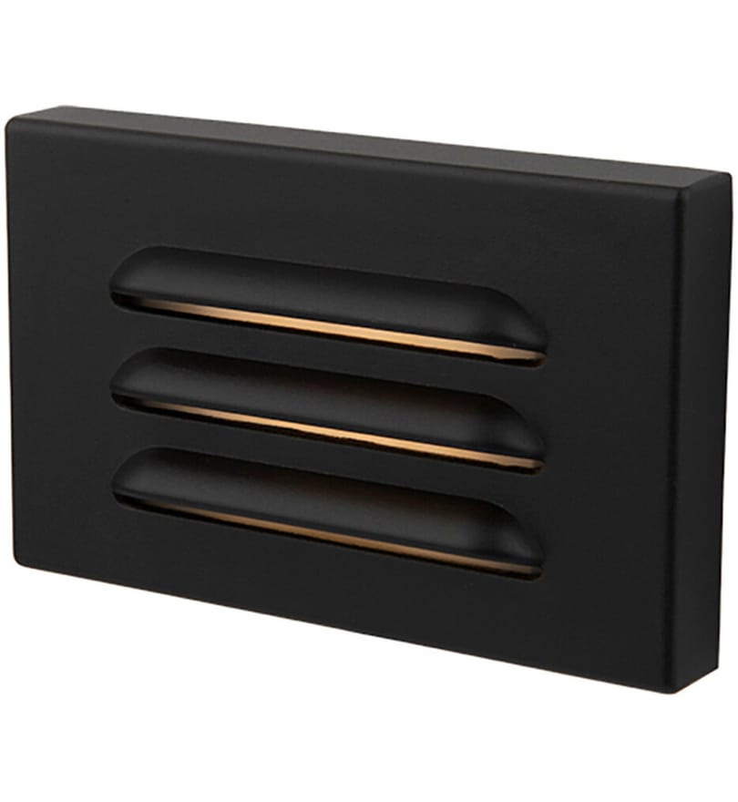 WAC Lighting - 5in 12V LED Horizontal Louvered Surface Mounted Step Light and Wall Light by WAC Lighting