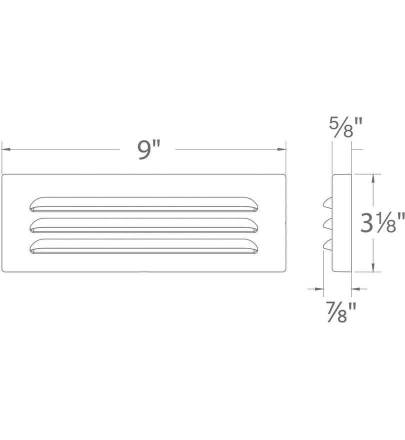 WAC Lighting - 9in 12V LED Horizontal Louvered Surface Mounted Step Light and Wall Light by WAC Lighting - Image 7