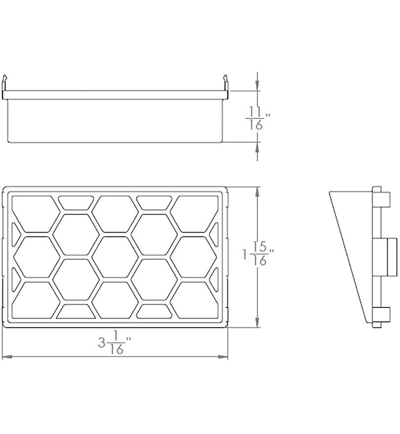 WAC Lighting - 5121-HCL - Snap-on Honeycomb Louver Glare Control for Landscape Lighting Mini Wall Wash by WAC Lighting - Image 2