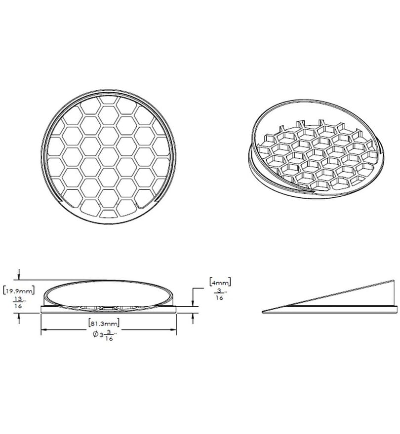 WAC Lighting - 5211-HCL - Snap-on Honeycomb Louver Glare Control for Landscape Lighting Grand Accent Light by WAC Lighting - Image 2