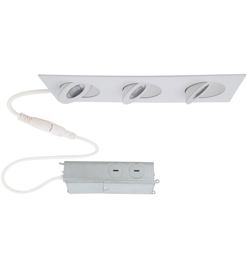 WAC Limited - R2ESAR-3-W930-WT - Lotos 2in LED 3-Light Square Adjustable Recessed Kit by WAC Limited