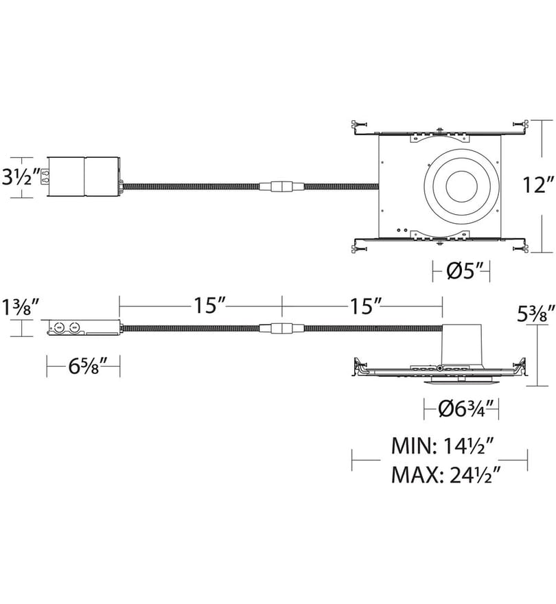WAC Limited - R6DRDN-F9CS-WT - Blaze LED 6in Round Recessed Light with New Construction Frame-in Kit 5-CCT Selectable by WAC Limited - Image 4