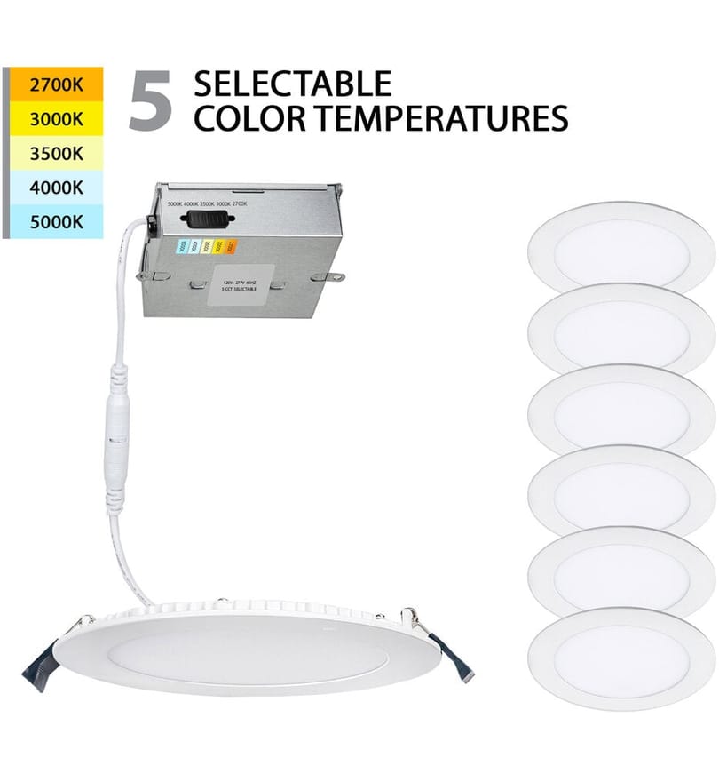 WAC Limited - R6ERDR-W9CS-WT-6 - Lotos 6in LED 5-CCT Round Recessed Kit by WAC Limited