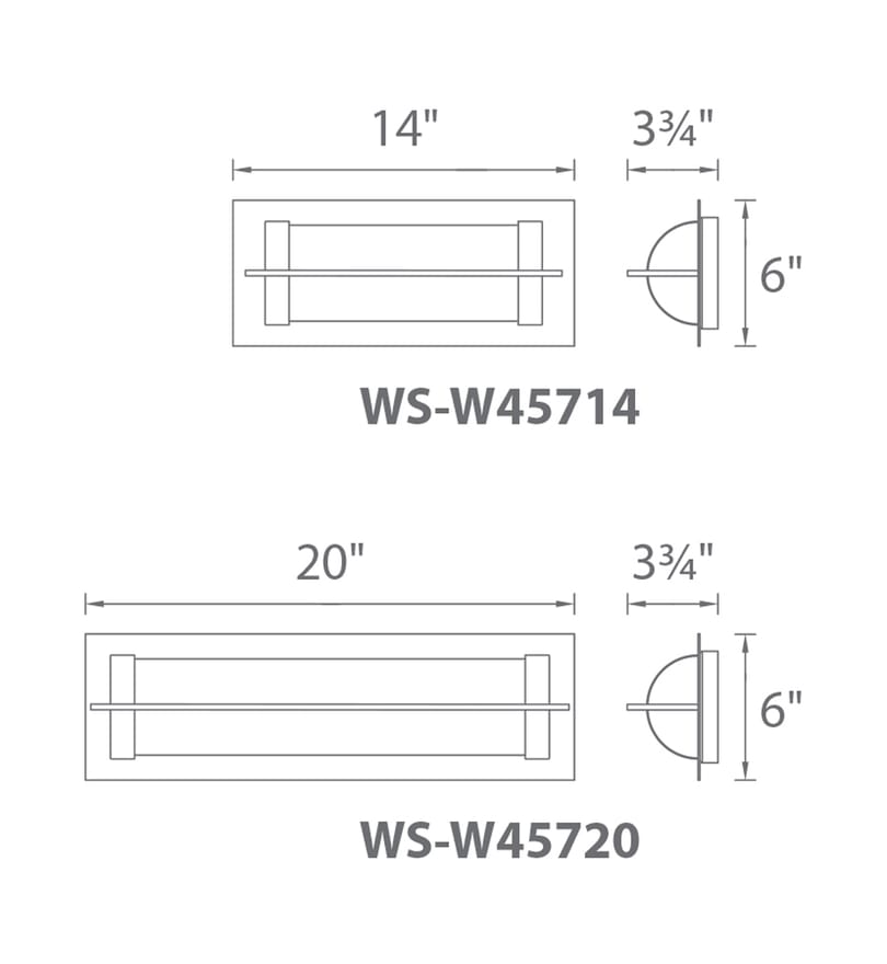 dweLED - WS-W45714-BK - Oberon 14" Outdoor Wall Sconce by dweLED - Image 2