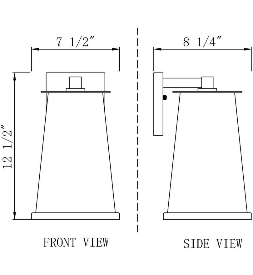 Z-Lite - 5004M-BK - Bar Harbor 12.5" Outdoor Wall Sconce by Z-Lite - Image 7