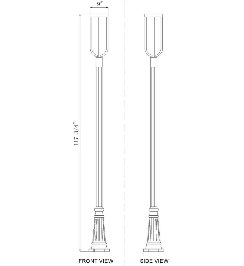 Z-Lite - 5005PHB-5011P-BK-LED - Leland 117.75" Outdoor Post Mount by Z-Lite - Image 3
