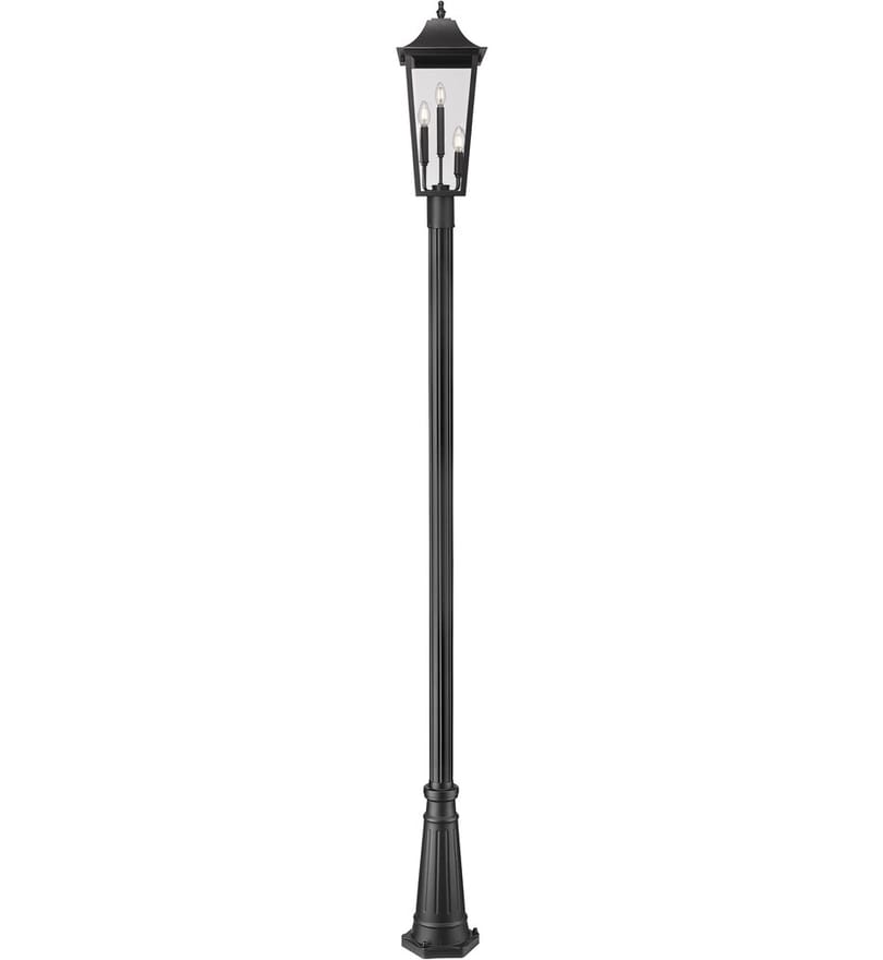 Z-Lite - 5008PHBR-5011P-BK - Gannon 120.75" Outdoor Post Light by Z-Lite - Image 3