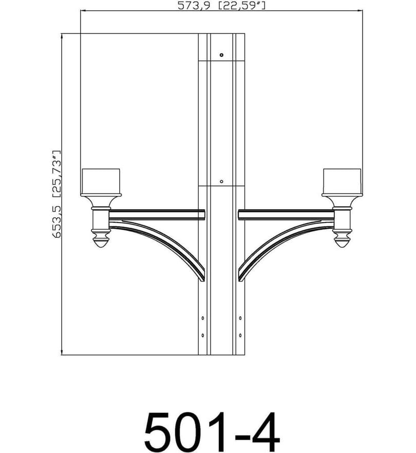 Z-Lite - 501-4BK - Outdoor 25.75" Outdoor Post by Z-Lite - Image 2