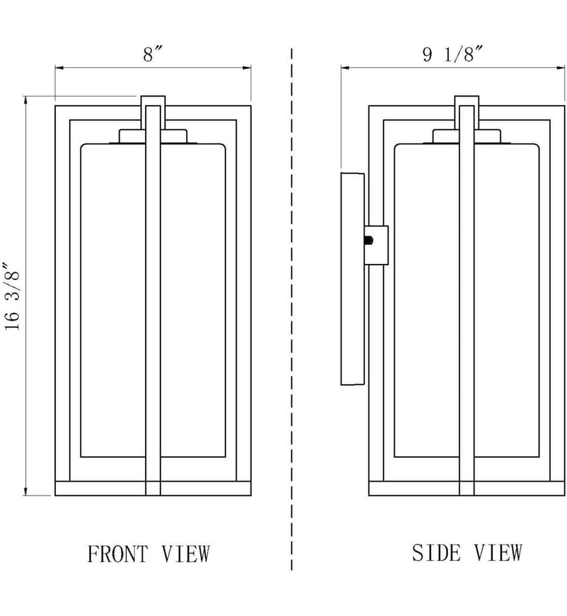 Z-Lite - 5013M-BK - Aura 16.5" Outdoor Wall Sconce by Z-Lite - Image 6