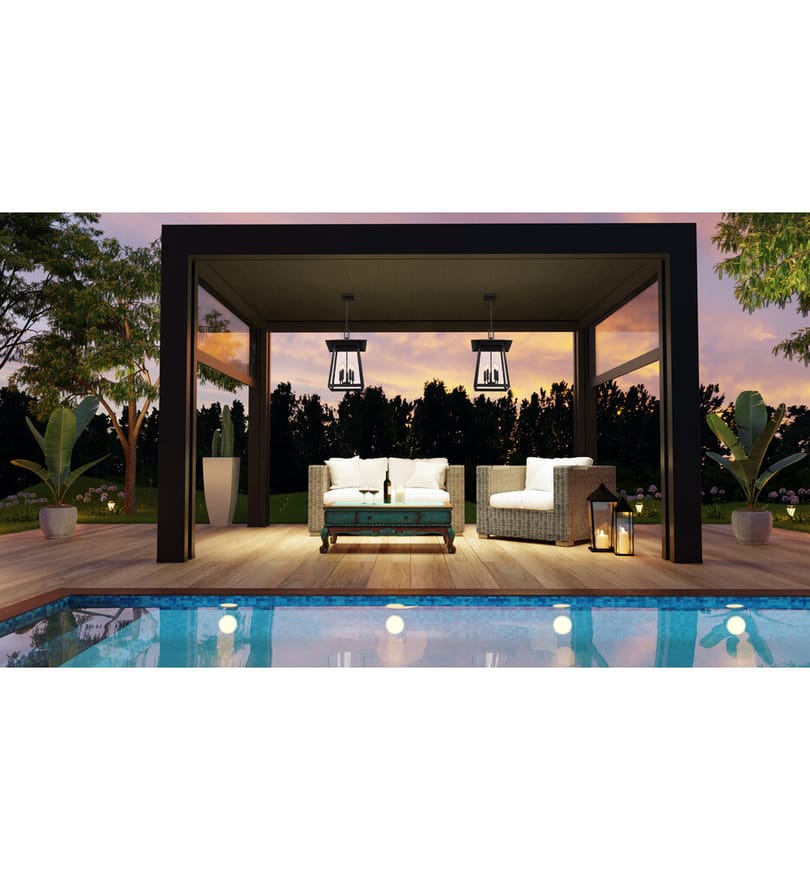 Z-Lite - 5015CHXL-BK - Rainer 15.5" Outdoor Pendant by Z-Lite - Image 8