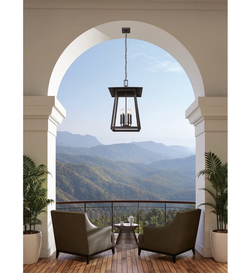 Z-Lite - 5015CHXXL-BK - Rainer 17.5" Outdoor Pendant by Z-Lite - Image 8