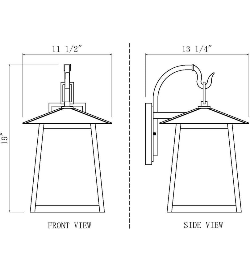 Z-Lite - 5015M-BK - Rainer 19" Outdoor Wall Sconce by Z-Lite - Image 7