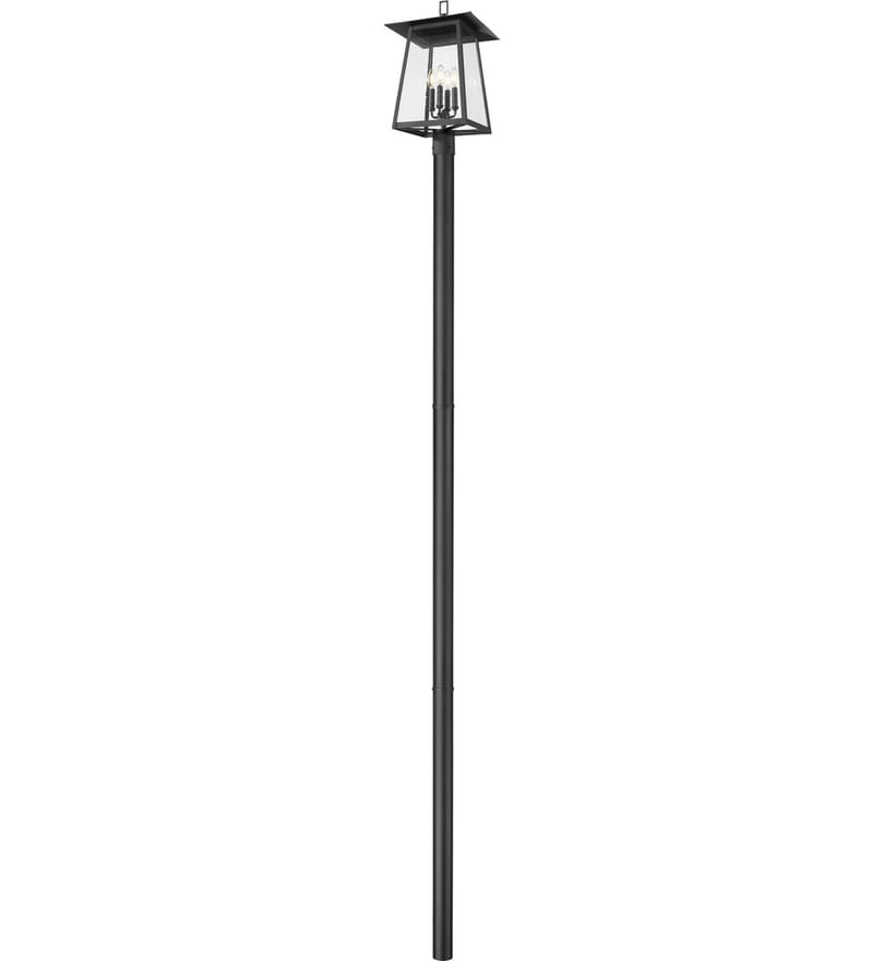 Z-Lite - 5015PHBR-5009P120-BK - Rainer 142.25" Outdoor Post Light by Z-Lite - Image 4