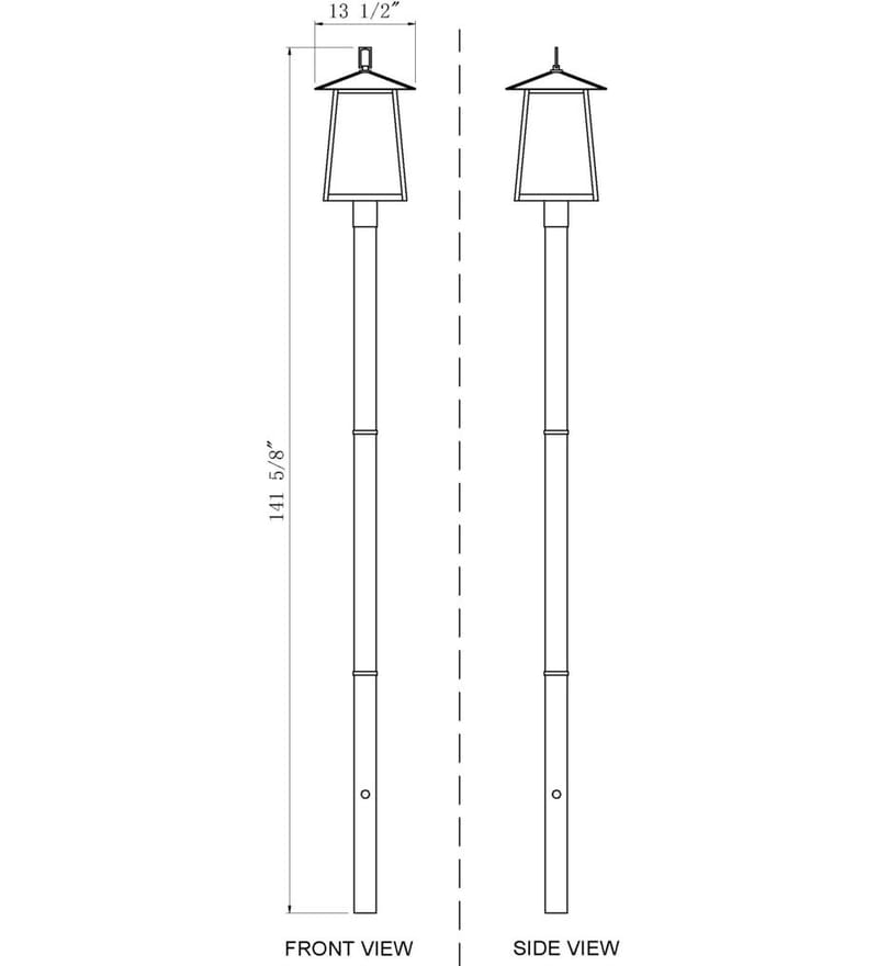 Z-Lite - 5015PHBR-5009P120-BK - Rainer 142.25" Outdoor Post Light by Z-Lite - Image 5
