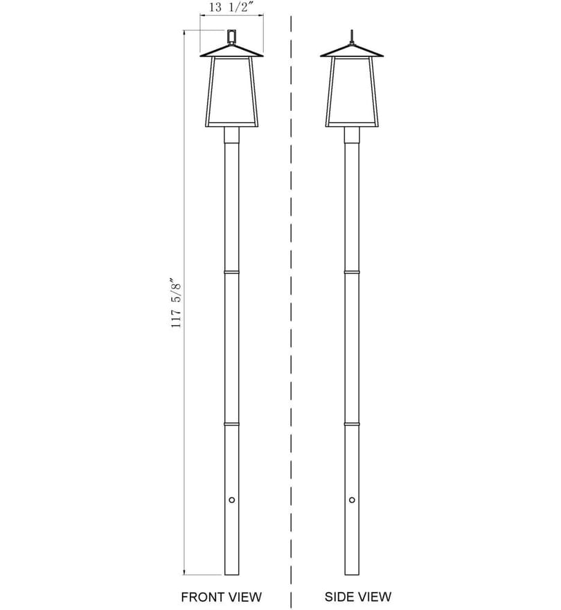 Z-Lite - 5015PHBR-5009P96-BK - Rainer 118.25" Outdoor Post Light by Z-Lite - Image 7