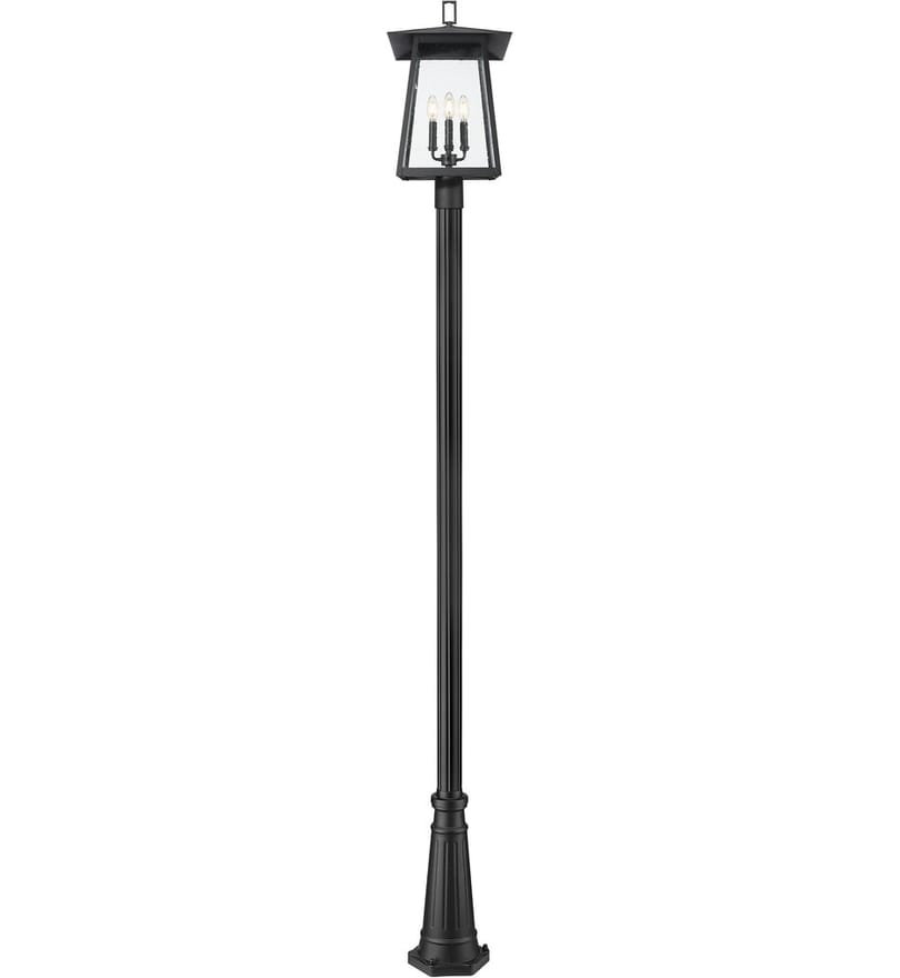 Z-Lite - 5015PHBR-5011P-BK - Rainer 118.25" Outdoor Post Light by Z-Lite - Image 6