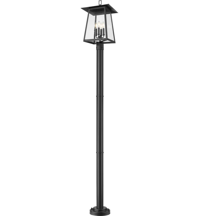 Z-Lite - 5015PHBR-5012P-BK - Rainer 98" Outdoor Post Light by Z-Lite - Image 2