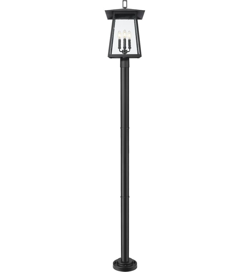 Z-Lite - 5015PHBR-5012P-BK - Rainer 98" Outdoor Post Light by Z-Lite - Image 5