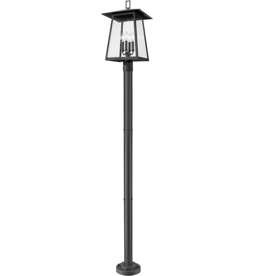 Z-Lite - 5015PHBR-567P-BK - Rainer 98" Outdoor Post Light by Z-Lite