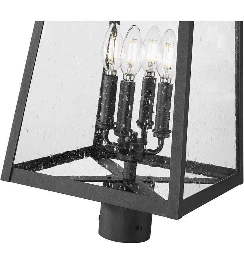 Z-Lite - 5015PHBR-BK - Rainer 24.25" Outdoor Post Light by Z-Lite - Image 5