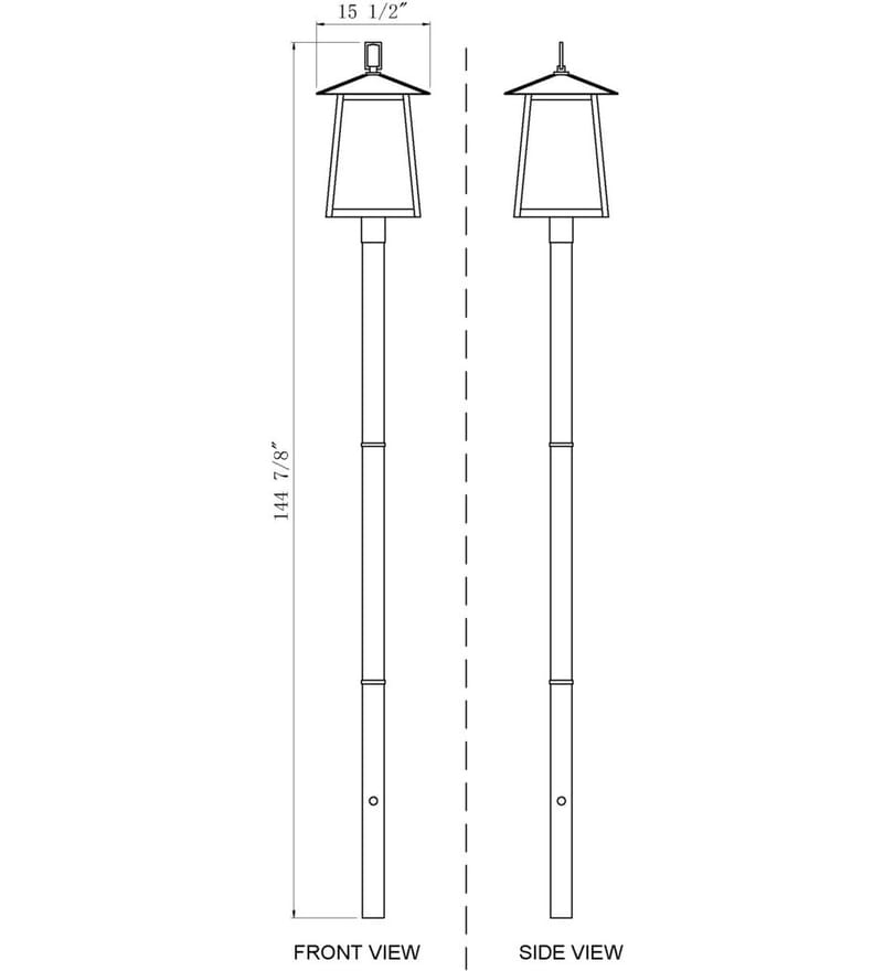 Z-Lite - 5015PHXLR-5009P120-B - Rainer 145.5" Outdoor Post Light by Z-Lite - Image 5