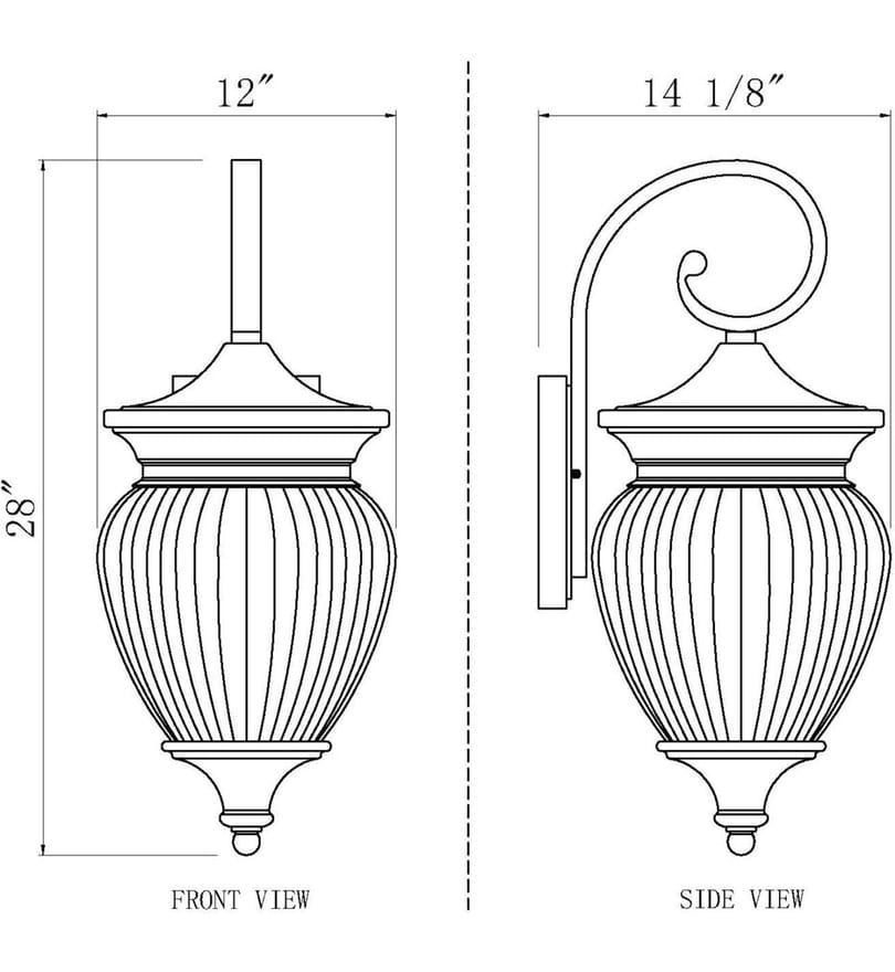 Z-Lite - 5016B-BK - Davina 28" Outdoor Wall Sconce by Z-Lite - Image 8