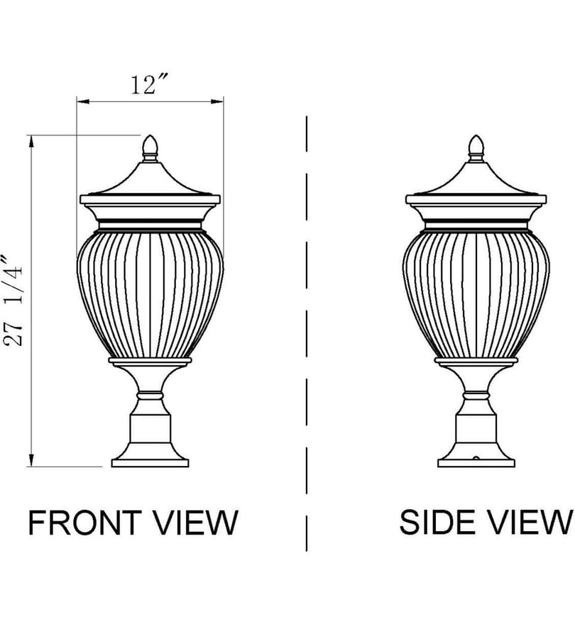Z-Lite - 5016PHBR-553PM-BK - Davina 27.25" Outdoor Pier Mount by Z-Lite - Image 4
