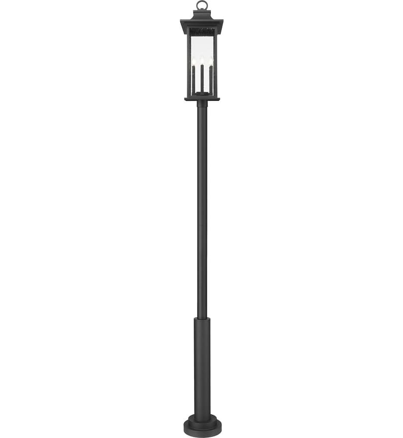 Z-Lite - 5017PHXLR-5010P-BK - Tiberius 129.5" Outdoor Post Light by Z-Lite - Image 4