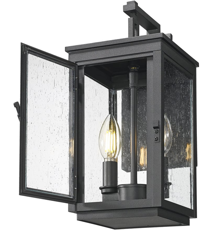 Z-Lite - 5019S-BK - Hartwell 13.75" Outdoor Wall Sconce by Z-Lite - Image 5