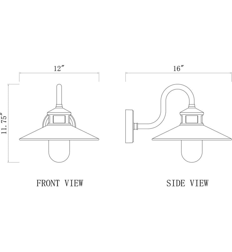 Z-Lite - 5027M-BK - RLM 16" Outdoor Wall Sconce by Z-Lite - Image 7