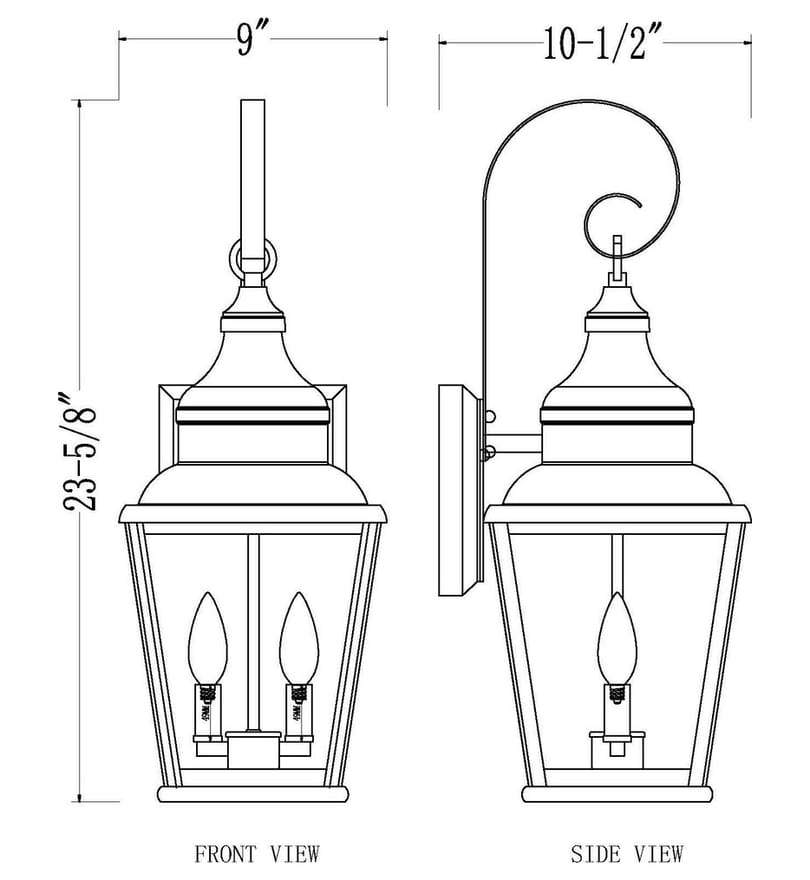 Z-Lite - 5029M-BK - Raphael 23.75-inch Outdoor Wall Sconce by Z-Lite - Image 6