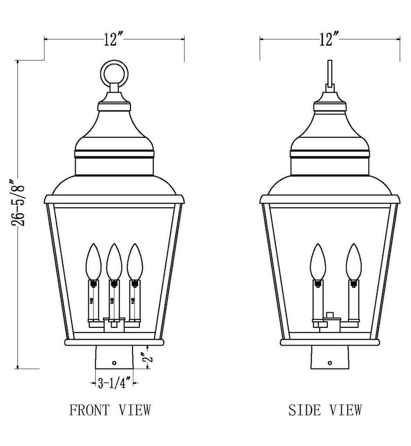Z-Lite - 5029PHBS-BK - Raphael 26.75-inch Outdoor Post Mount Light by Z-Lite - Image 6