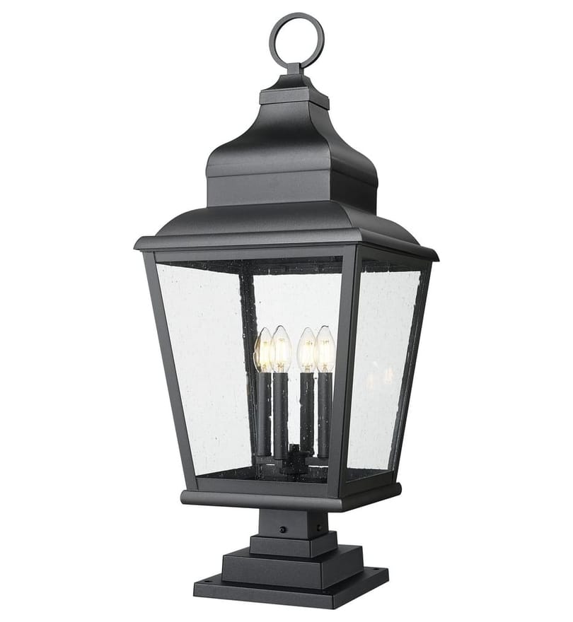 Z-Lite - 5029PHXLS-LSQPM-BK - Raphael 35-inch Outdoor Pier Mounted Light by Z-Lite