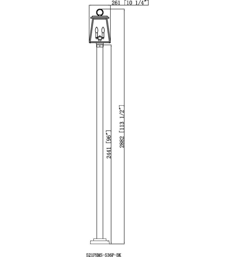 Z-Lite - 521PHMS-536P-BK - Broughton 112.5" Post Mount by Z-Lite - Image 3