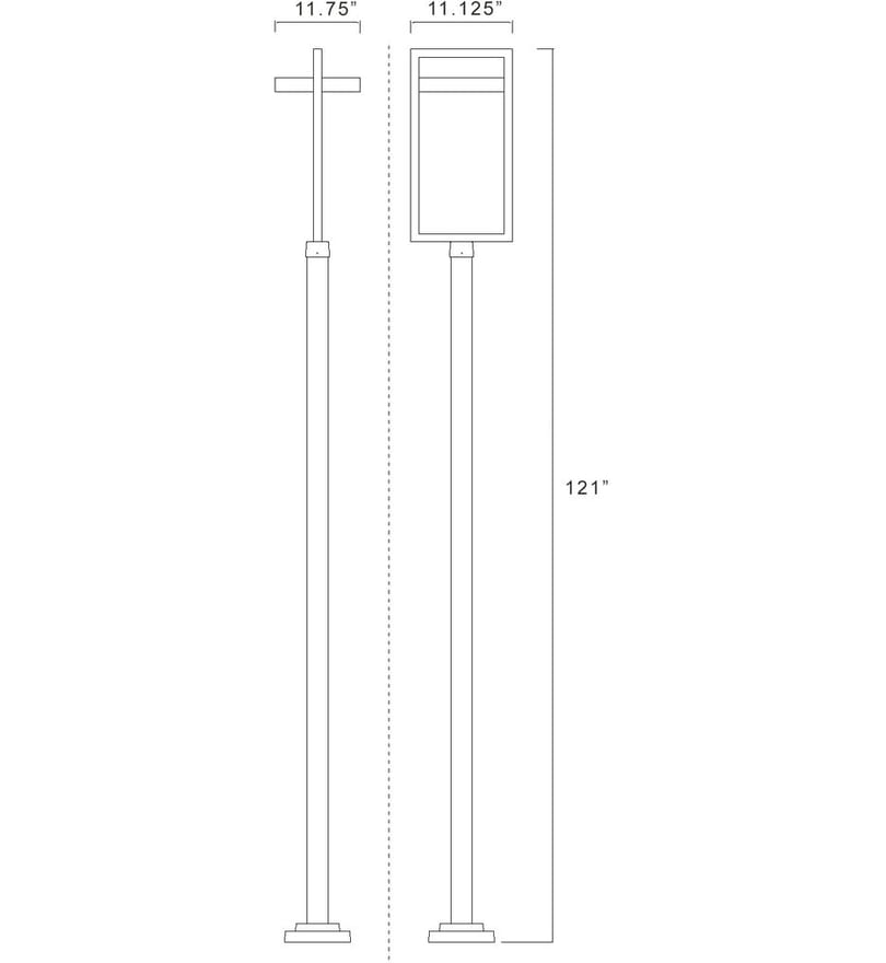 Z-Lite - 566PHXLS-536P-BK-LED - Luttrel 123" Outdoor Post Light by Z-Lite - Image 6