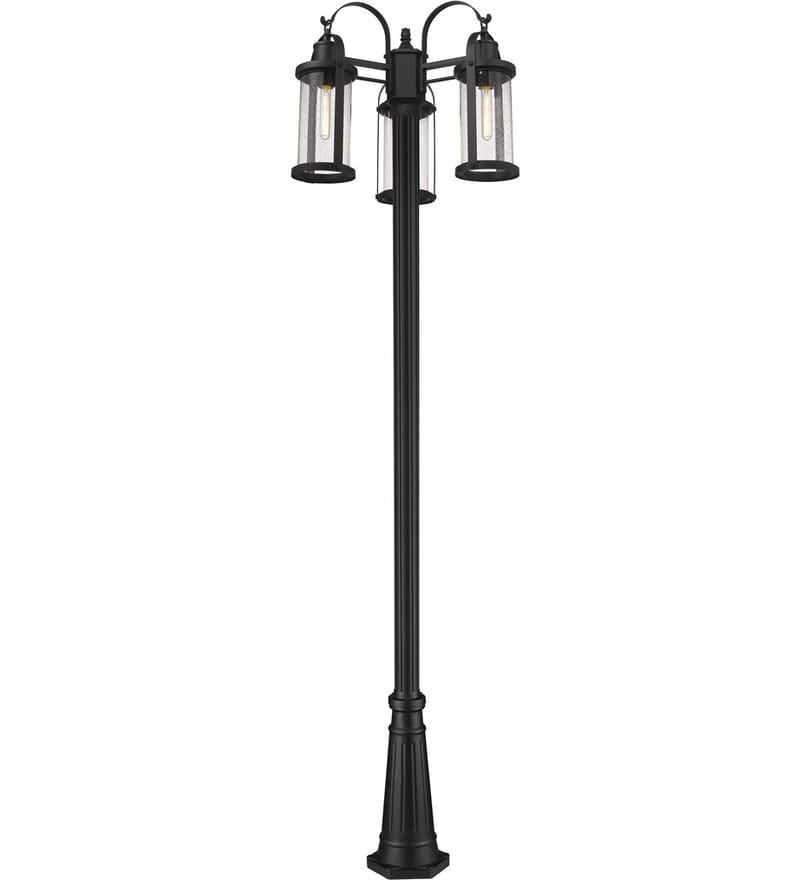 Z-Lite - 569MP3-519P-BK - Roundhouse 114.5" Outdoor Post Light by Z-Lite - Image 4