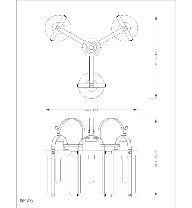 Z-Lite - 569MP3-519P-BK - Roundhouse 114.5" Outdoor Post Light by Z-Lite - Image 6
