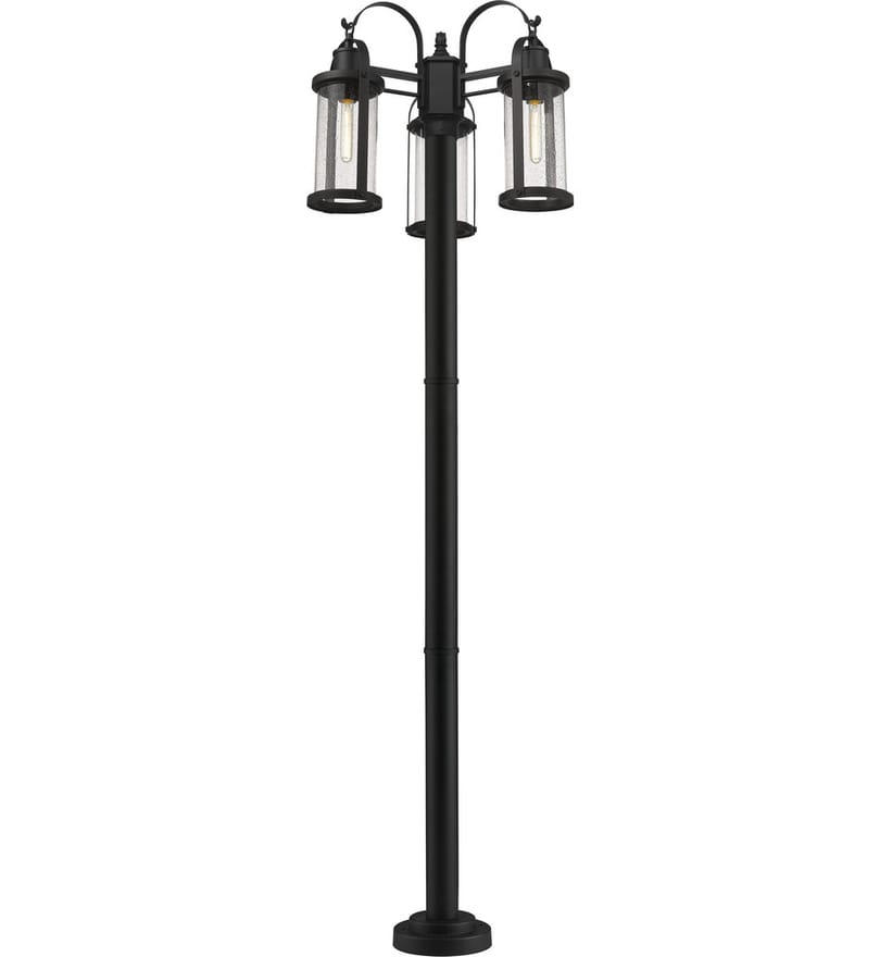 Z-Lite - 569MP3-567P-BK - Roundhouse 94.25" Outdoor Post Light by Z-Lite