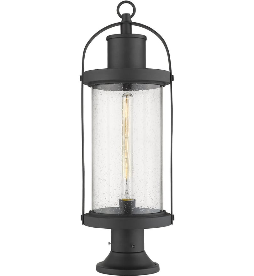 Z-Lite - 569PHB-553PM-BK - Roundhouse 27" Outdoor Pier Mount by Z-Lite