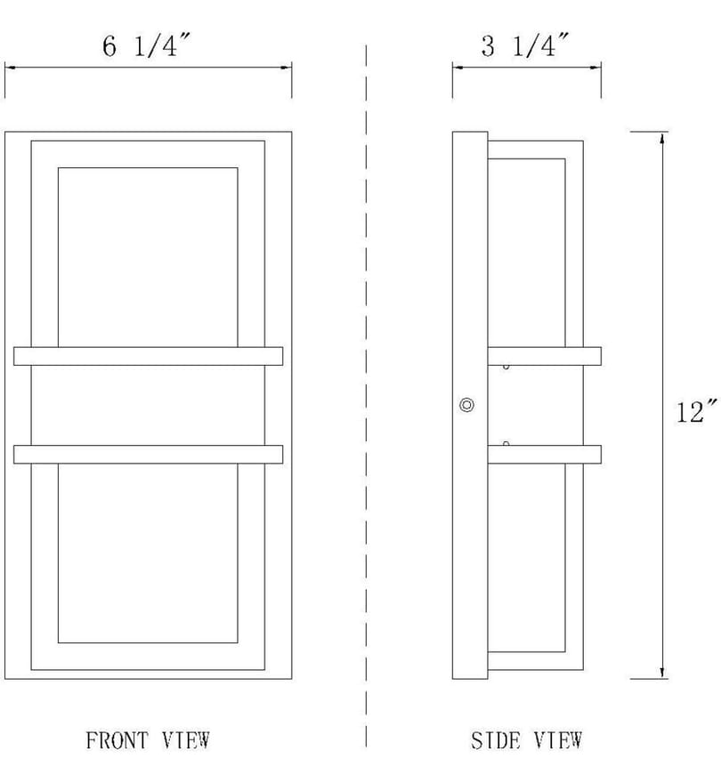 Z-Lite - 577S-BK-LED - Eclipse 12" Outdoor Wall Sconce by Z-Lite - Image 8