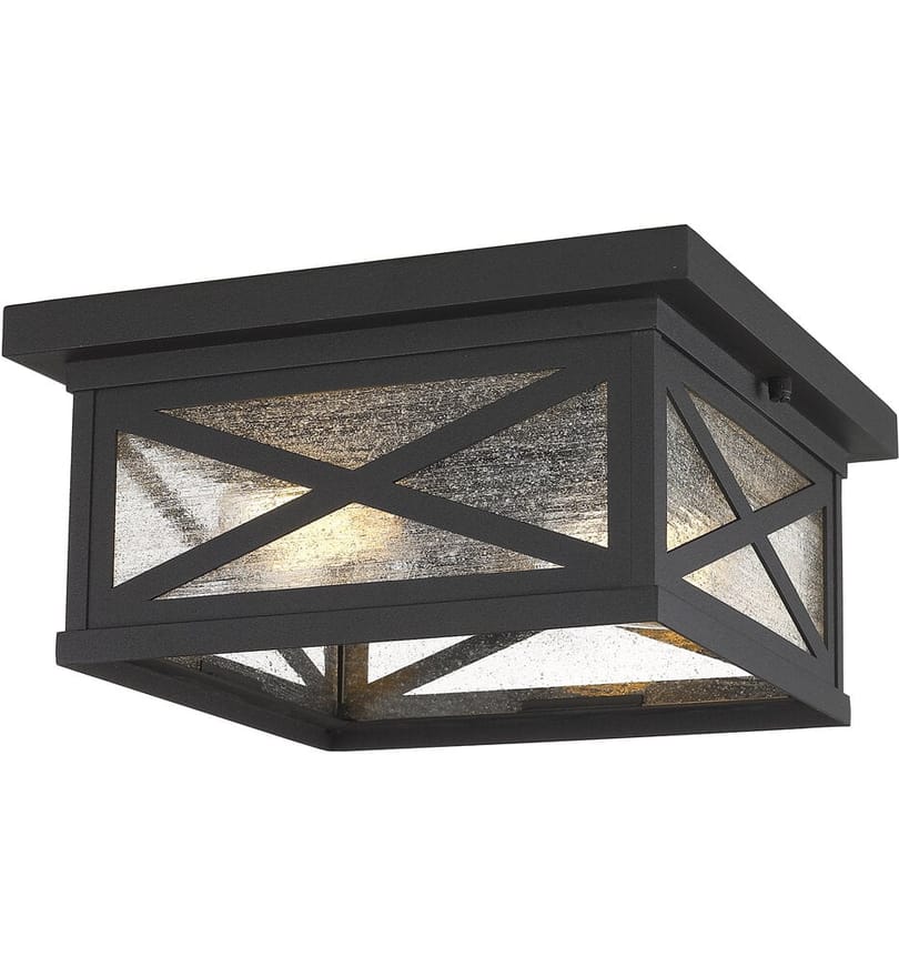 Z-Lite - 583F-BK - Brookside 12" Outdoor Flush Mount by Z-Lite