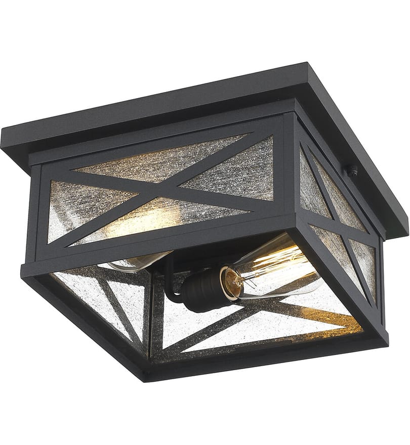 Z-Lite - 583F-BK - Brookside 12" Outdoor Flush Mount by Z-Lite - Image 5